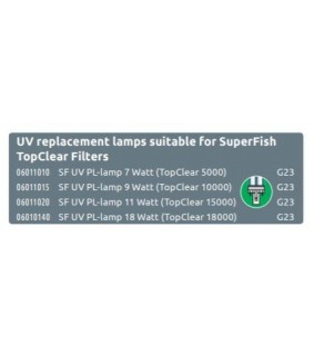 SUPERFISH UV PL LAMP 9 WATT