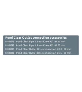 Superfish PONDCLEAR PIPE 1,5M + KNEE 90GR-75MM