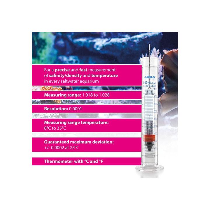 ARKA Hydrometer incL Thermometer + Measuring cylinder made of borosilicate glass 3.3 - ARKA