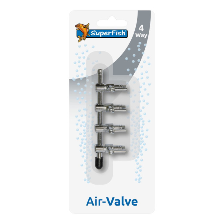 SUPERFISH BRASS AIR VALVE 4 WAY BLISTER - SuperFish