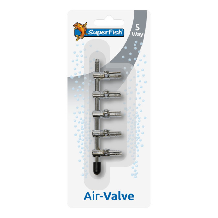 SUPERFISH BRASS AIR VALVE 5 WAY BLISTER - SuperFish