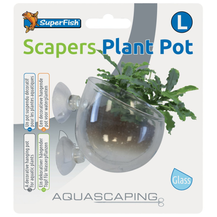 SUPERFISH SCAPERS GLASS PLANT POT - SuperFish