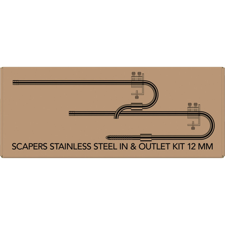 SUPERFISH SCAPE STAINLESS IN&OUTLET KIT 12MM - SuperFish