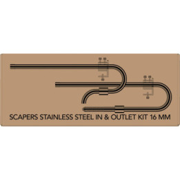 SUPERFISH SCAPE STAINLESS IN&OUTLET KIT 16MM - SuperFish
