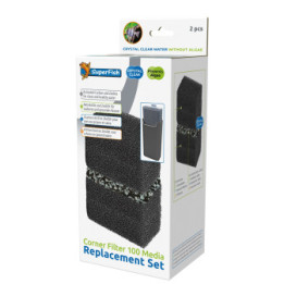 SUPERFISH CORNER FILTER 100 MEDIA REPL.SET - SuperFish