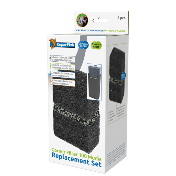 SUPERFISH CORNER FILTER 100 MEDIA REPL.SET - SuperFish