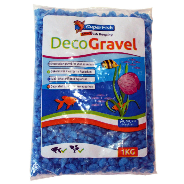 SUPERFISH DECOGRAVEL NEON BLUE 1KG - SuperFish