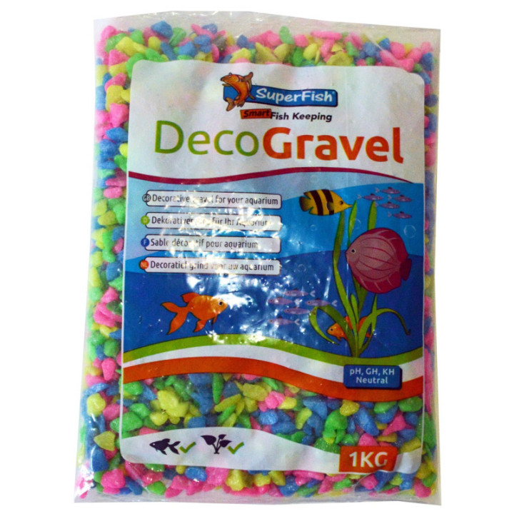 SUPERFISH DECOGRAVEL NEON MIX 1KG - SuperFish