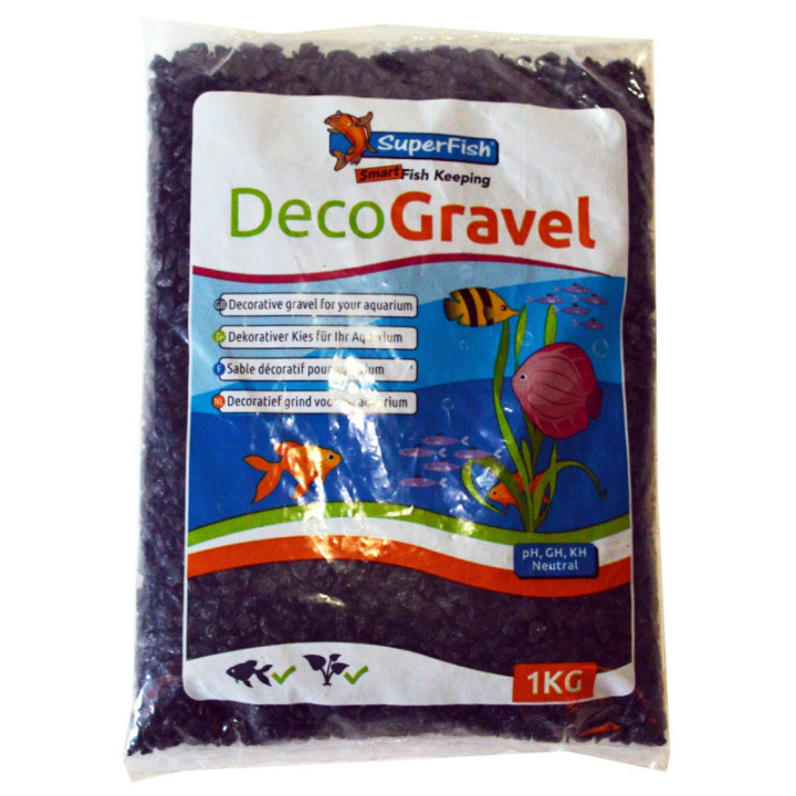 SUPERFISH DECOGRAVEL BLACK 1KG - SuperFish