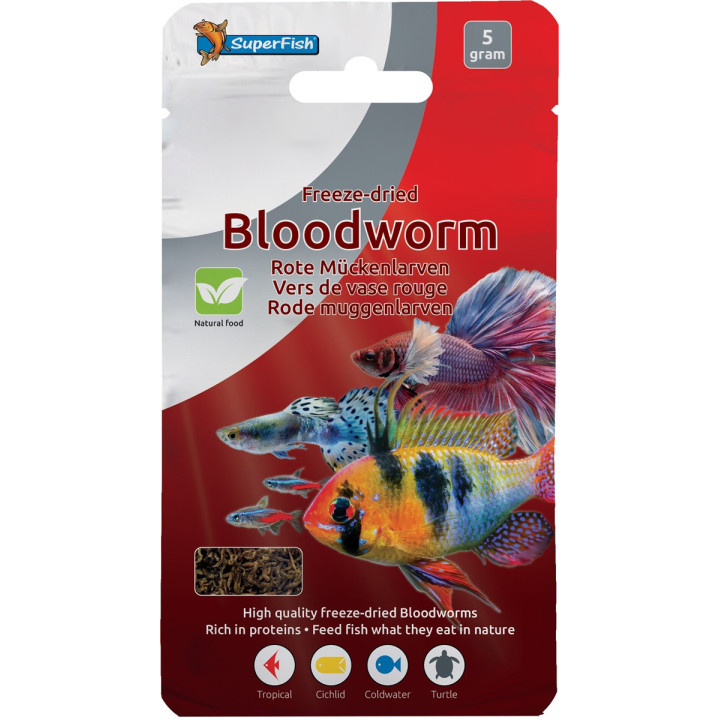 Superfish FREEZE DRIED BLOODWORM 5GR - SuperFish