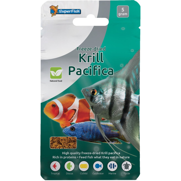 Superfish FREEZE DRIED KRILL PACIFICA 5GR - SuperFish