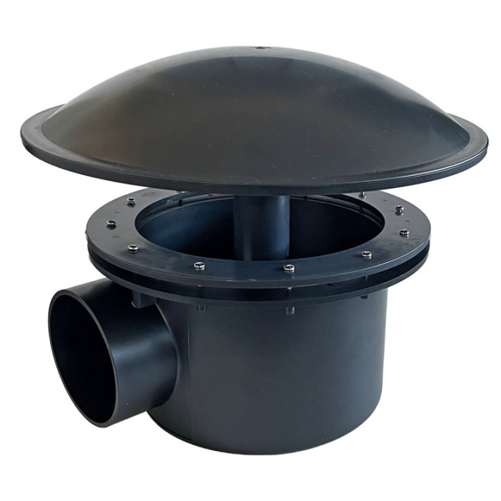 BOTTOM DRAIN 110MM DOMED -