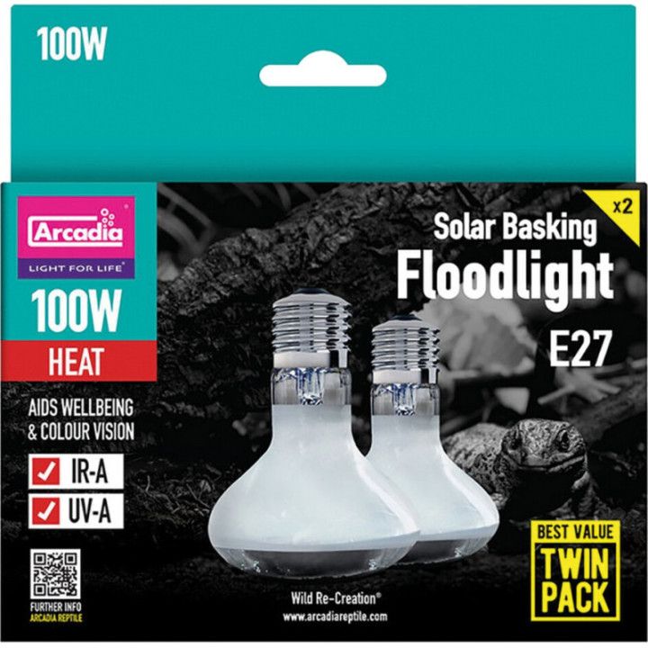 Arcadia ARCADIA FLOODLIGHT 100W TWIN PACK - Arcadia