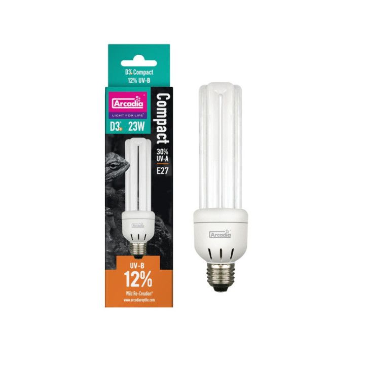 Arcadia D3+ COMPACT E27 BULB 12% 23 W - Arcadia