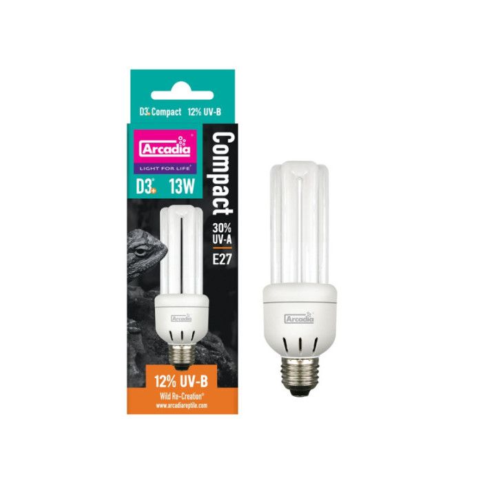 Arcadia MINI TRIPLE U D3+12% UVB COMPACT13W - Arcadia