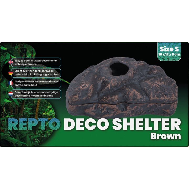 Repto REPTO DECO SHELTER BROWN S - Repto
