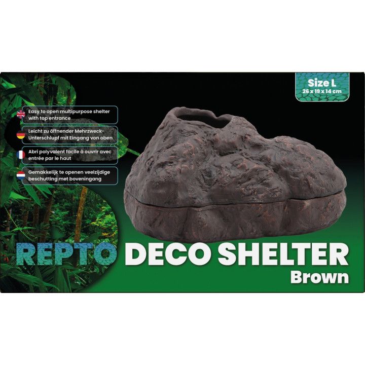 Repto REPTO DECO SHELTER BROWN L - Repto