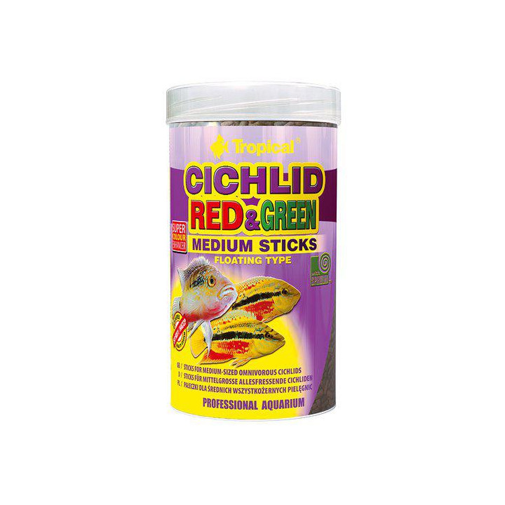 TROPICAL cichlid red & green sticks medium 250ml/90g - Tropical