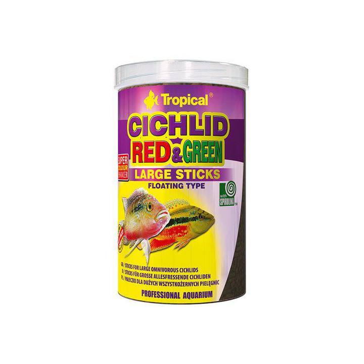 TROPICAL cichlid red & green sticks large 1000ml/300g - Tropical