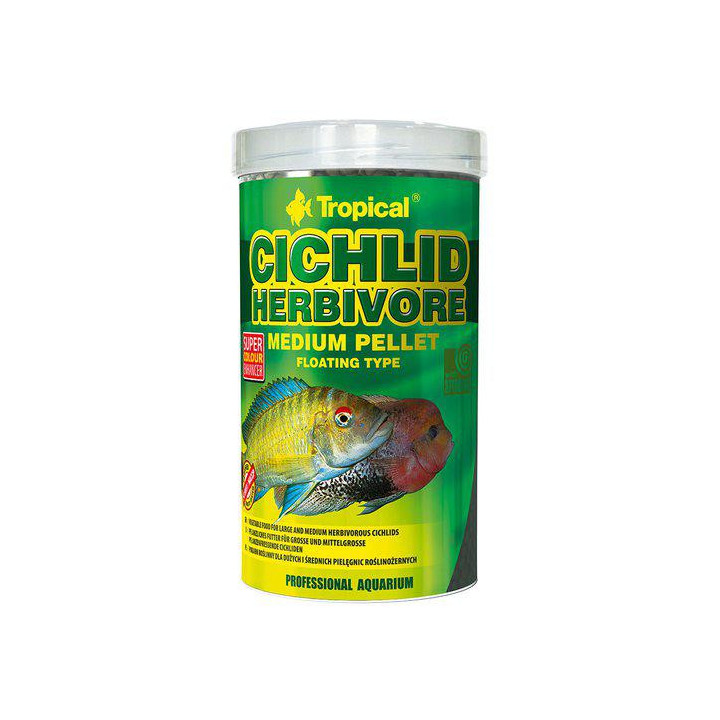 TROPICAL cichlid herbivore medium pellet 500ml/180g - Tropical