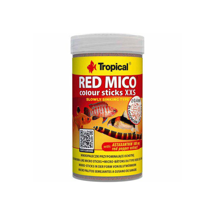 TROPICAL red mico colour sticks xxs 100ml/50g - Tropical
