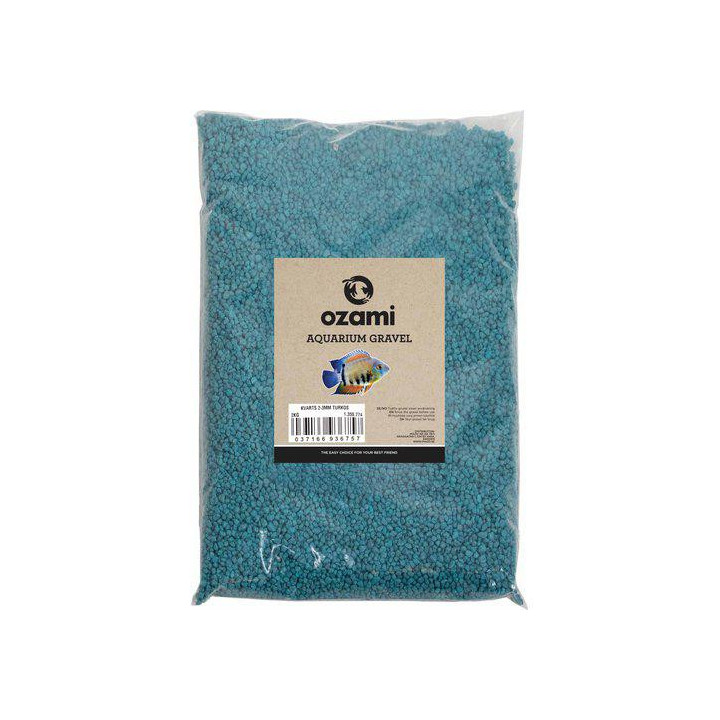 OZAMI aquarium gravel 2-3mm turquoise 2kg - Ozami Akvaristik