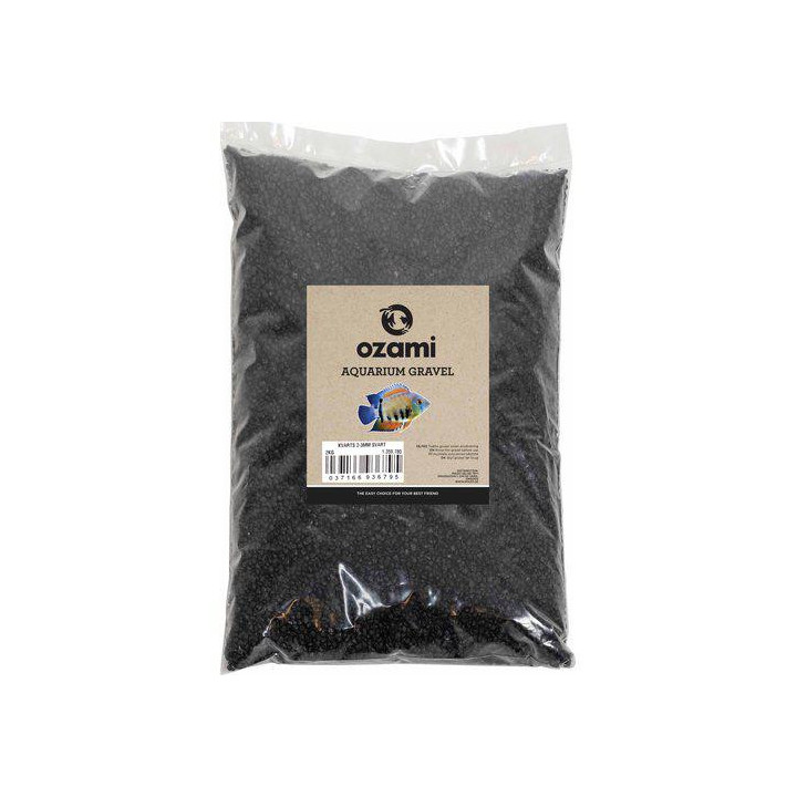 OZAMI aquarium gravel 2-3mm black 2kg - Ozami Akvaristik