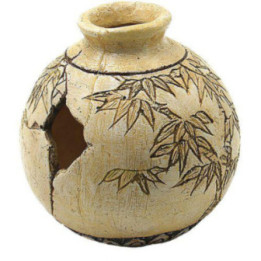 OZAMI clay pot beige 10,7x10,7x 10,5cm - Ozami Akvaristik