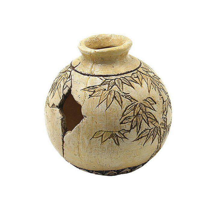 OZAMI clay pot beige 10,7x10,7x 10,5cm - Ozami Akvaristik