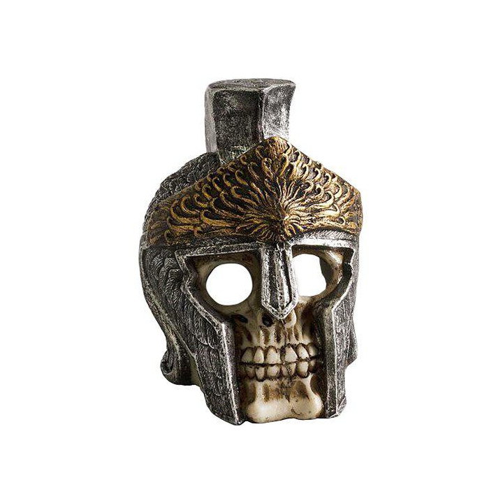 OZAMI skull with roman helmet 12,2x11,2X 15,5cm - Ozami Akvaristik
