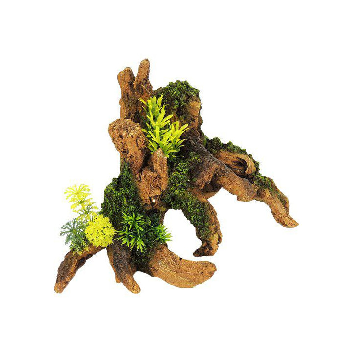 Brown driftwood with plants 284x183x 212mm - Classic