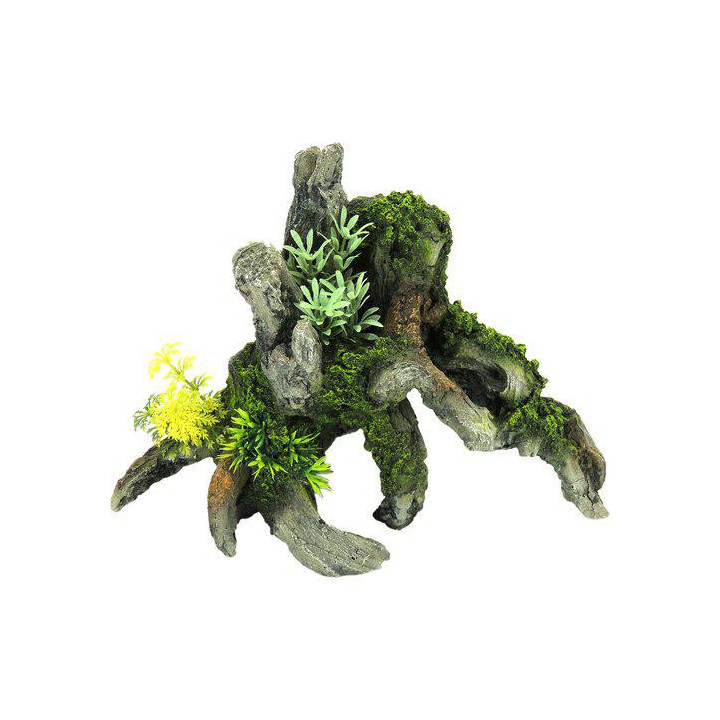 Grey driftwood withplants 284x183x 212mm - Classic