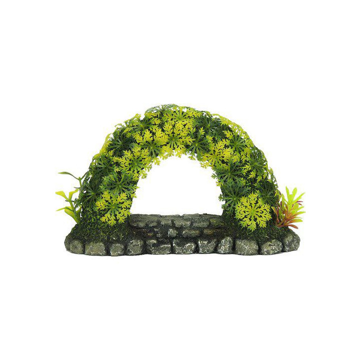 Stone arch with plants s 195x70x 115mm - Classic