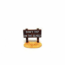 Don't tap on the glass skylt 8,2x4,5x 7,5cm - Classic
