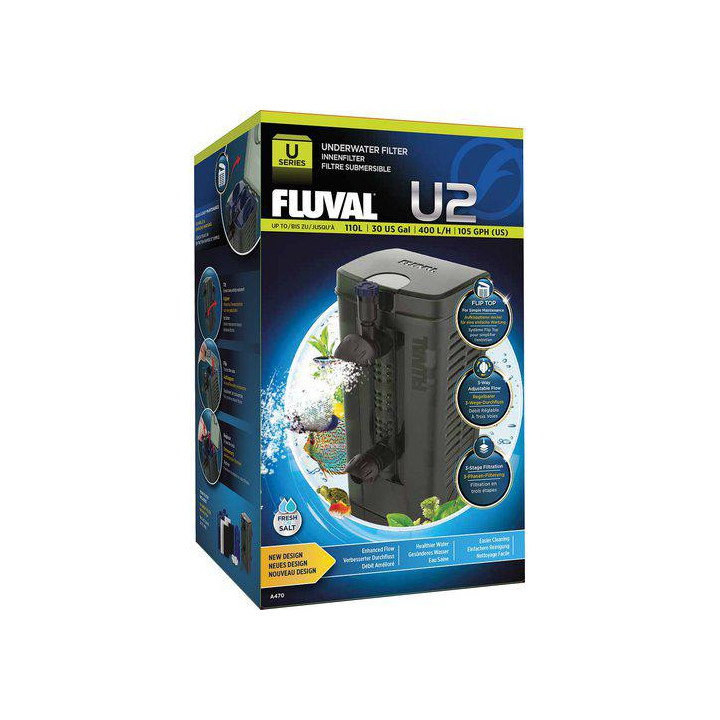 Sisäsuodatin FLUVAL u2 400l/h akv 110l -