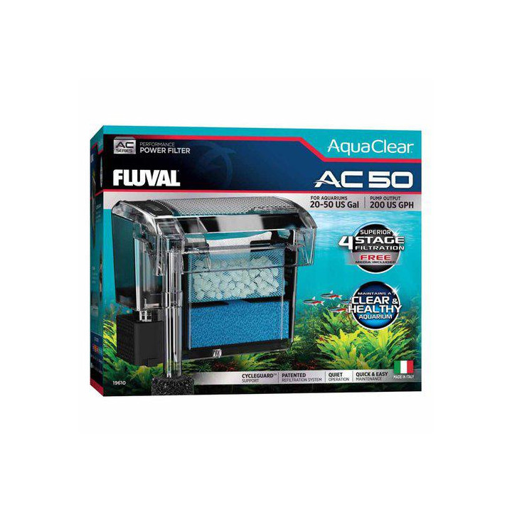 Aquaclear ac 50 hangon suodatin 250-757 l/h 76-190l -