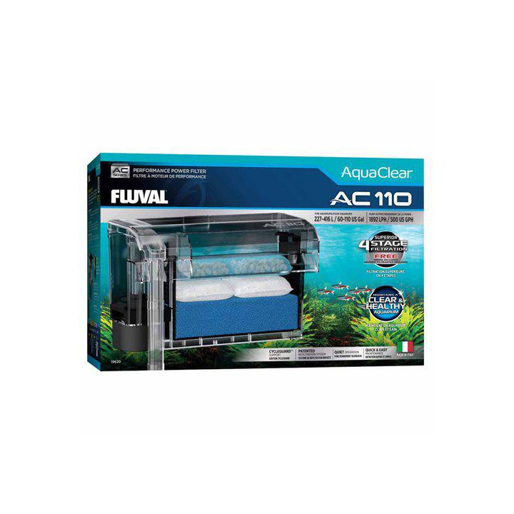 Aquaclear ac 110 hangon suodatin 1890 l/h 227-416l -