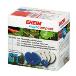 EHEIM set av 2 sininen/3 valkoinen filtermattor aqua compact 40/ -