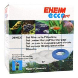 EHEIM set av 1 sininen/4 valkoinen filtermattor ecco PRO -