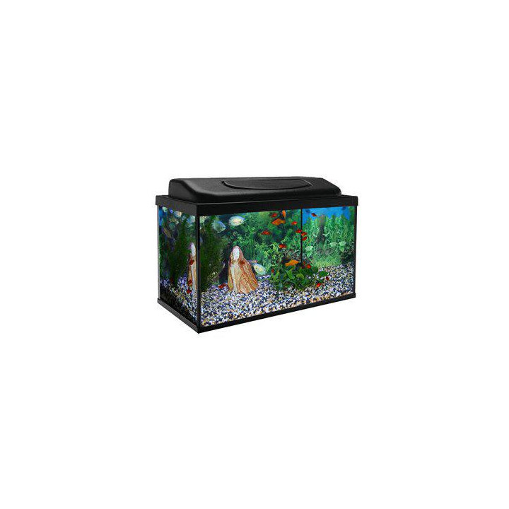 248L. akvaario basic 110x45x50 musta fmp. valaisin - Akwaland