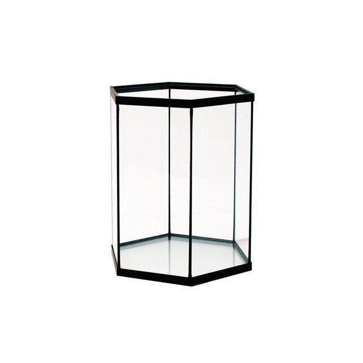 Kuusikulmainen akvaario 38/55cm korkea modell 69l - Akwaland