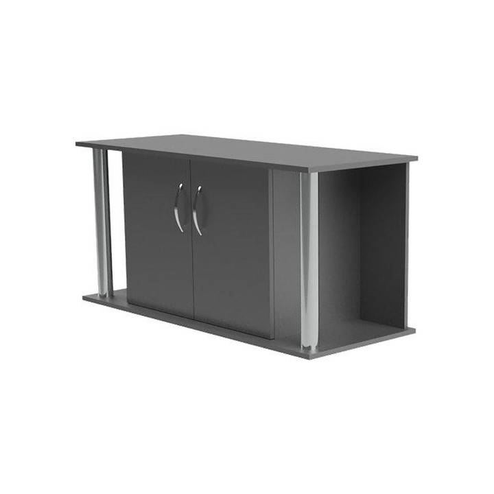 Akvaario teline musta putki 125x50x 60cm 2 ovi 2putki - Akwaland