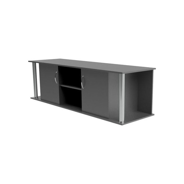 Akvaario teline musta putki 200x60x 60cm 2 ovi 4putki - Akwaland
