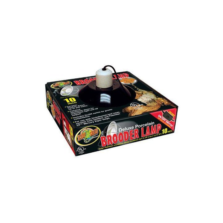 Zoo Med deluxe porcelain brooder lamppu 25CM max 200W - Zoo Med