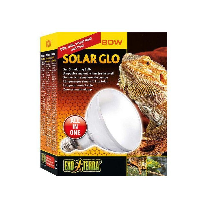 Exoterra aurinko glo 80W UVA/UVB lämpö & auringonvalo E27 -