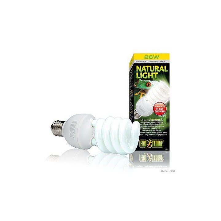 Exoterra luonnollinen valo loisteputkilamppu 25W E27 -