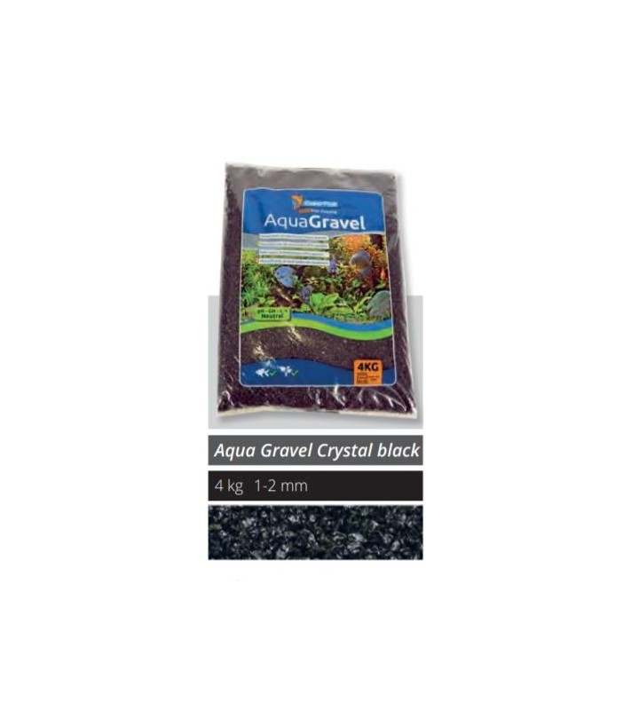 Superfish Aqua Gravel Crystal Black 1-2mm 4 kg