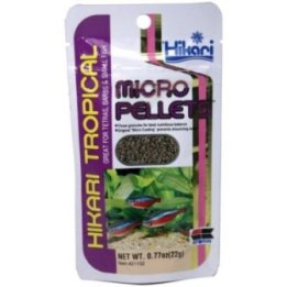 Hikari Micro Pellets täysravinto tetroille, barbeille ja muille pienisuuisille trooppisille kaloille.