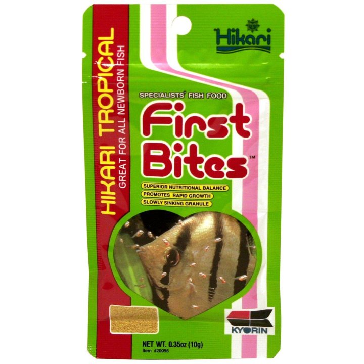 Hikari First Bites hienojakoinen poikasruoka makean veden ja meriveden kalojen poikasille.