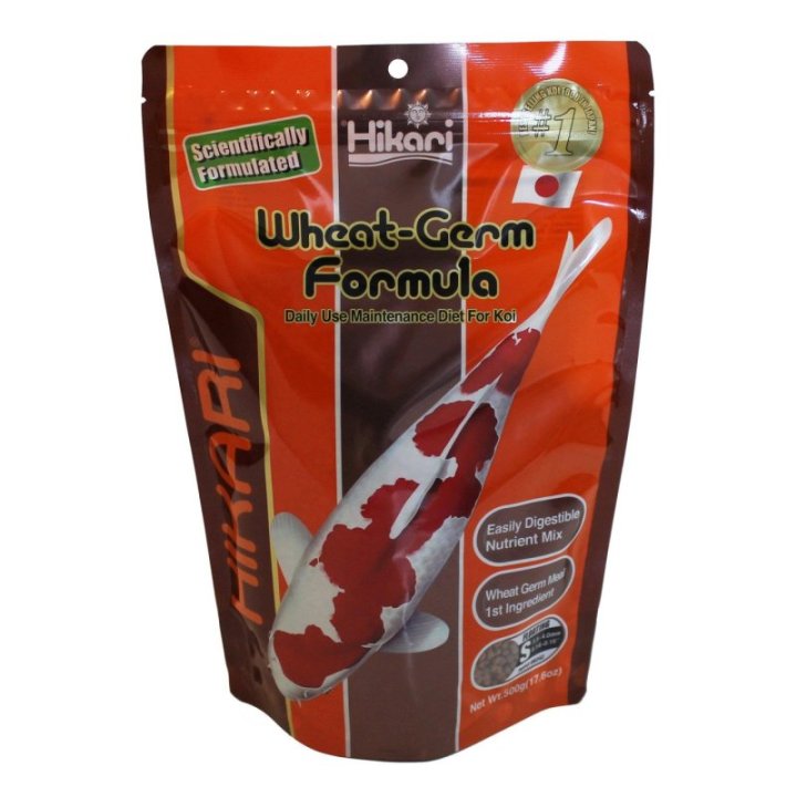 Hikari Wheat-Germ Formula helposti sulava täysravinto koikaloille ja muille lammikkokaloille.